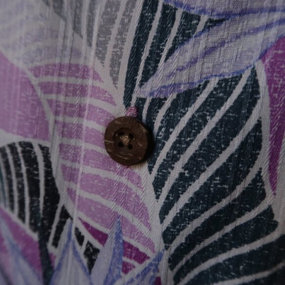 Tommy Bahama IslandZone Lavender Bird of Paradise Silk Camp Shirt (XXL) 🌴 - Picture 3 of 8
